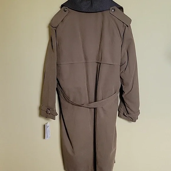 NWT London Fog Brown Double-Breasted Trench Coat - Picture 9 of 16